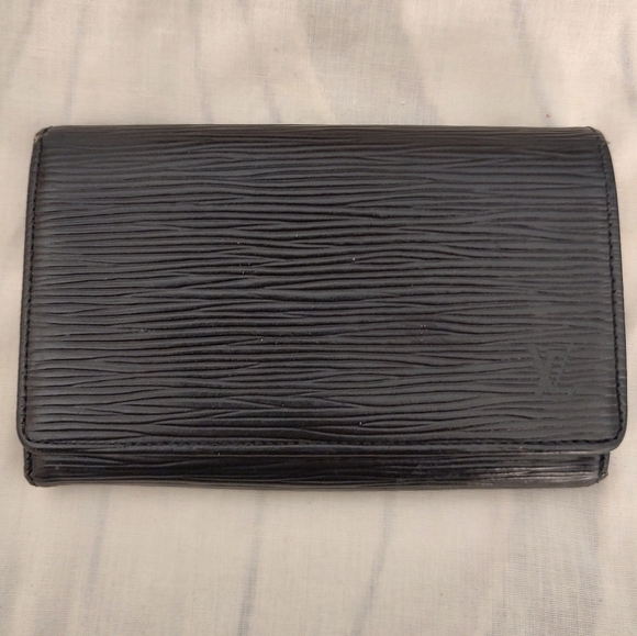 Louis Vuitton GUC+ Epi Porte-Monnaie Billets Tresor Wallet Black (W168) - Picture 1 of 13
